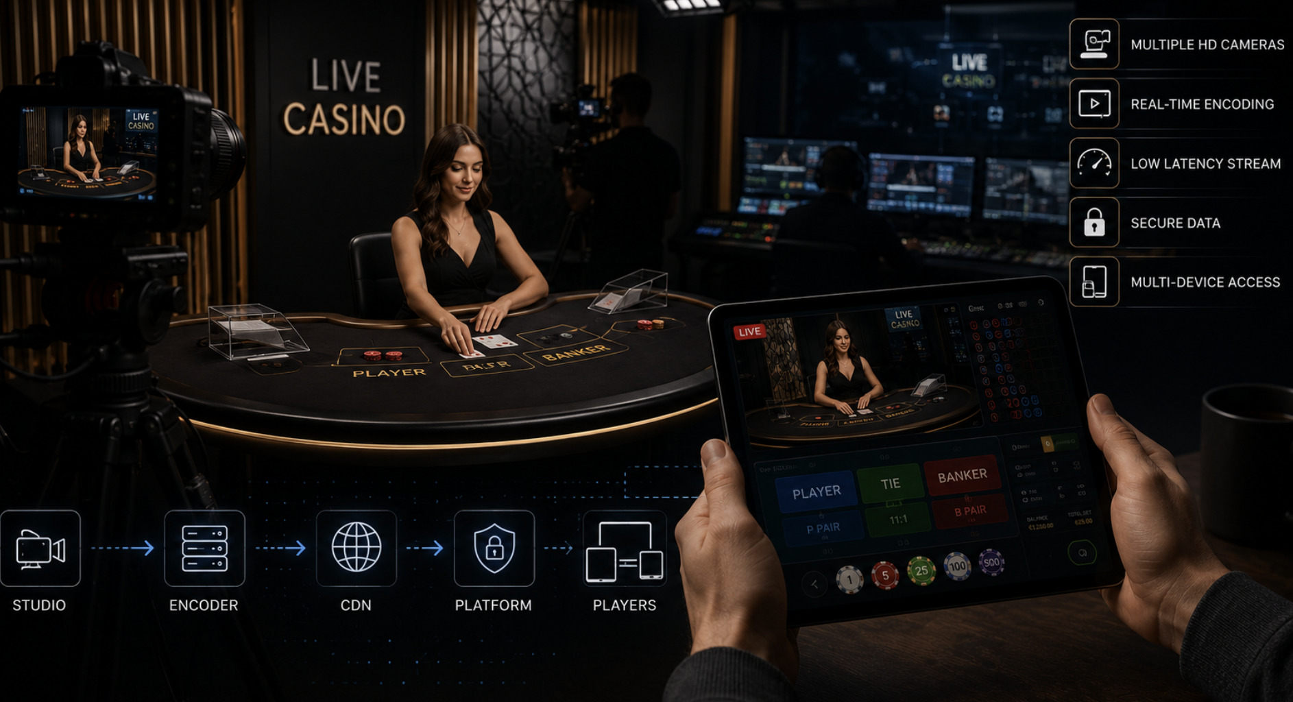 La Tecnologia Dietro il Live Casino tra Streaming Studi e OCR